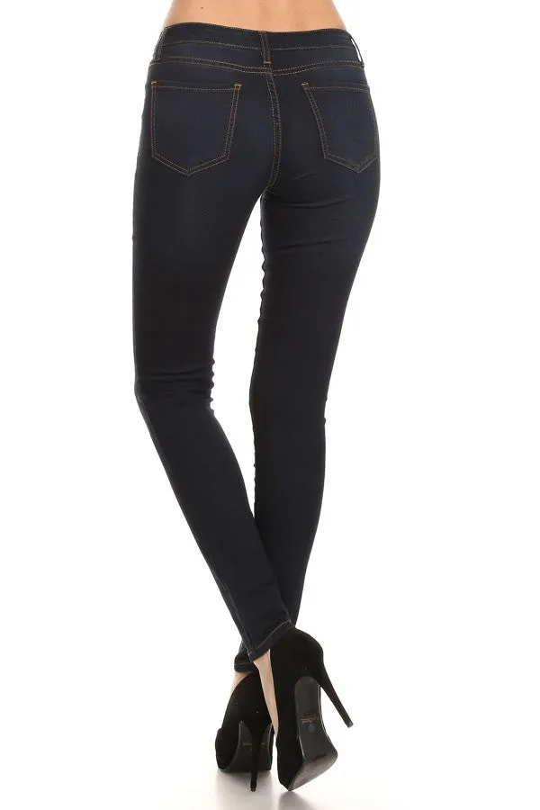 1071 Women's Mid Rise Skinny Jeans