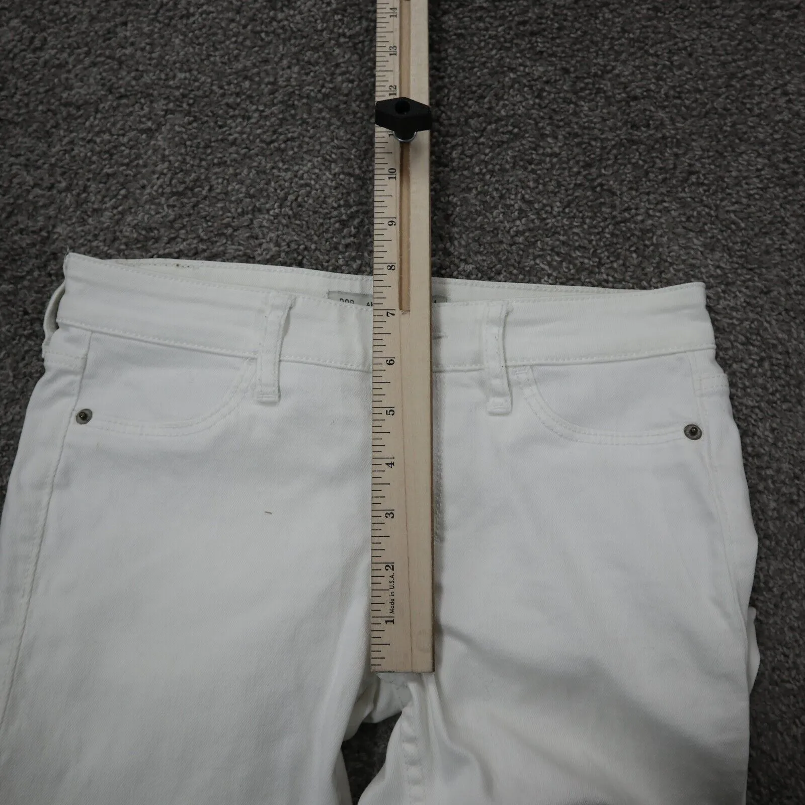 Abercrombie & Fitch Women Jeans Slim Skinny Leg Low Rise Pocket White SZ W24XL31