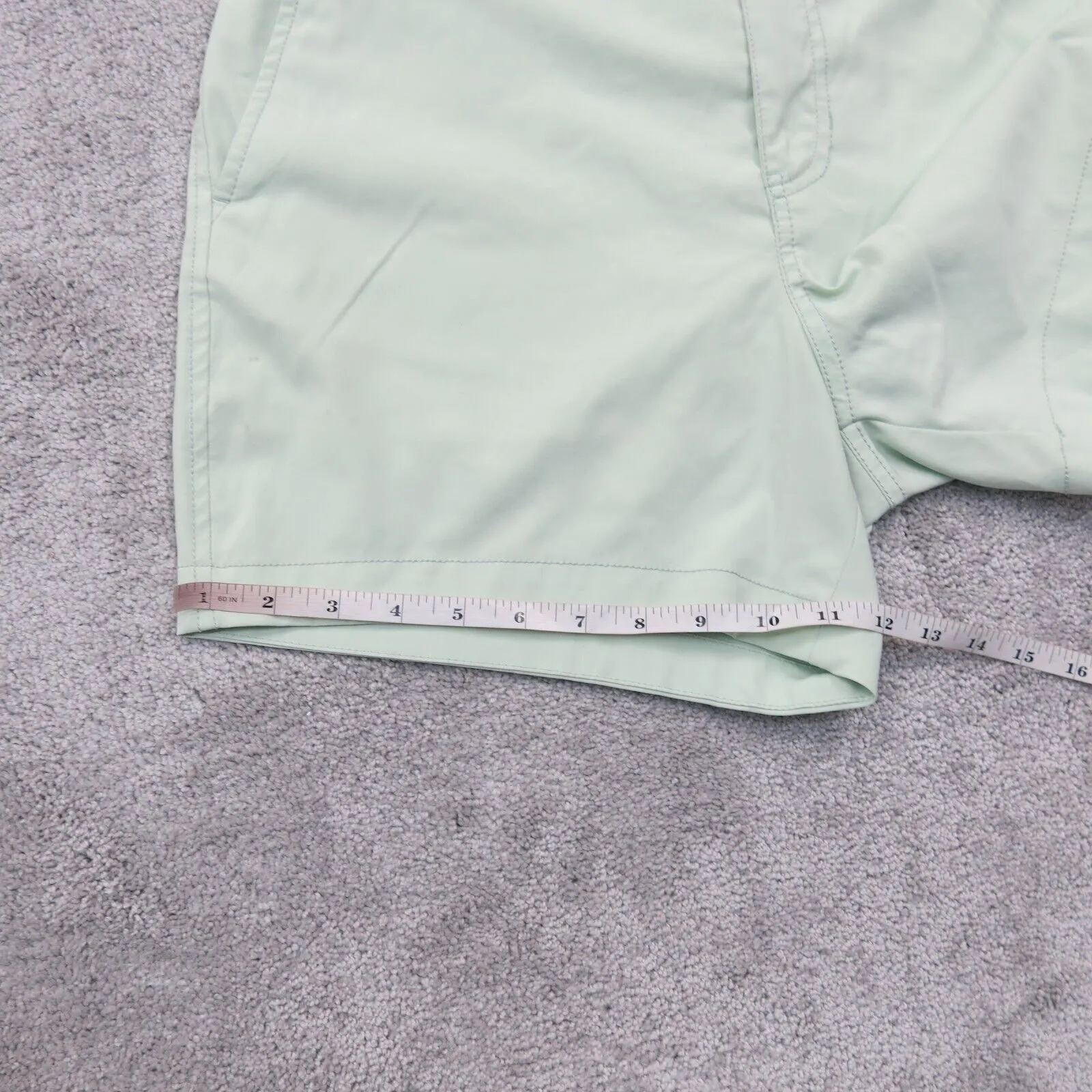 Abercrombie & Fitch Women Stretch Chino Shorts High Rise Pockets Mint Green SZ M