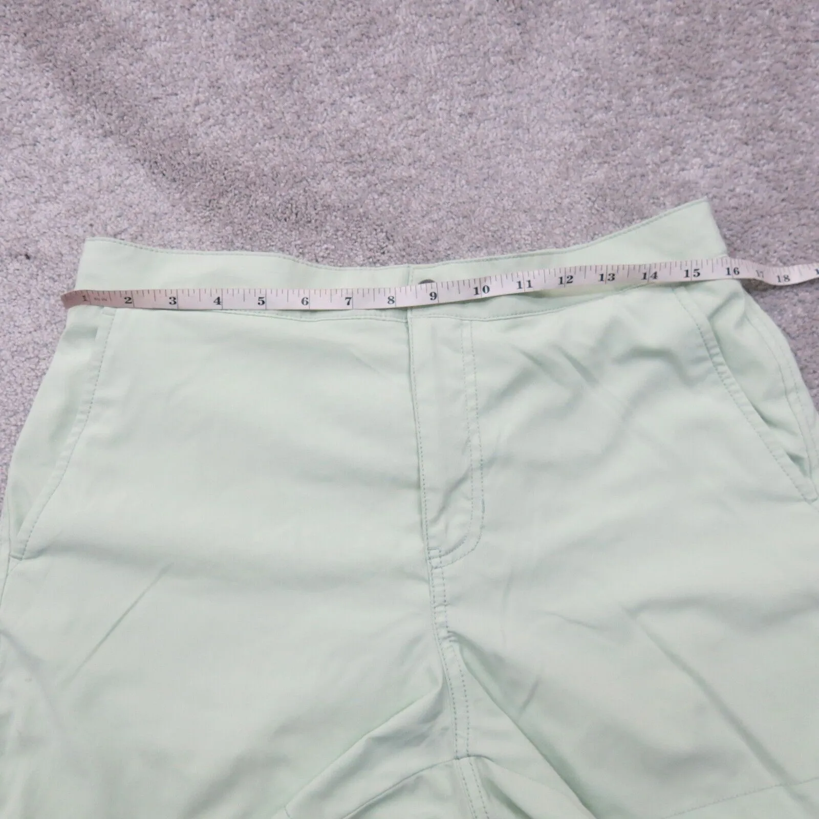 Abercrombie & Fitch Women Stretch Chino Shorts High Rise Pockets Mint Green SZ M