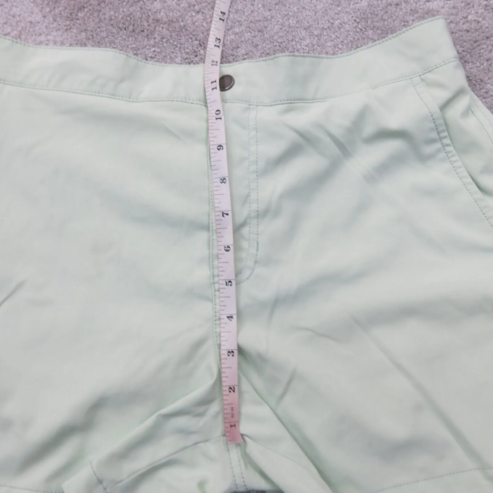 Abercrombie & Fitch Women Stretch Chino Shorts High Rise Pockets Mint Green SZ M