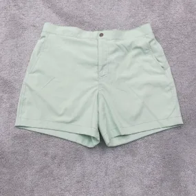 Abercrombie & Fitch Women Stretch Chino Shorts High Rise Pockets Mint Green SZ M