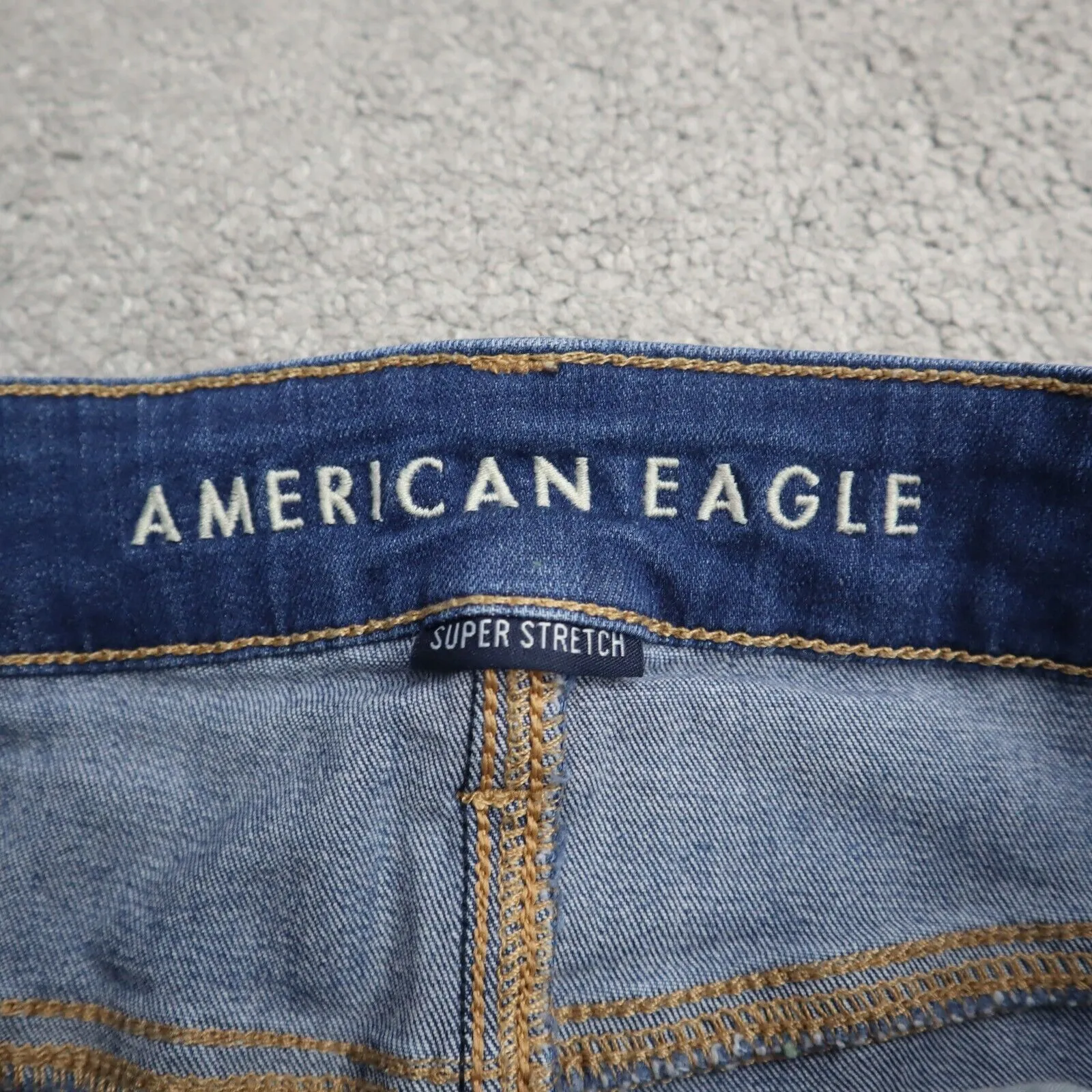 American Eagle Womens Jeans Denim Stretch Skinny Leg Mid Rise Blue Size 4