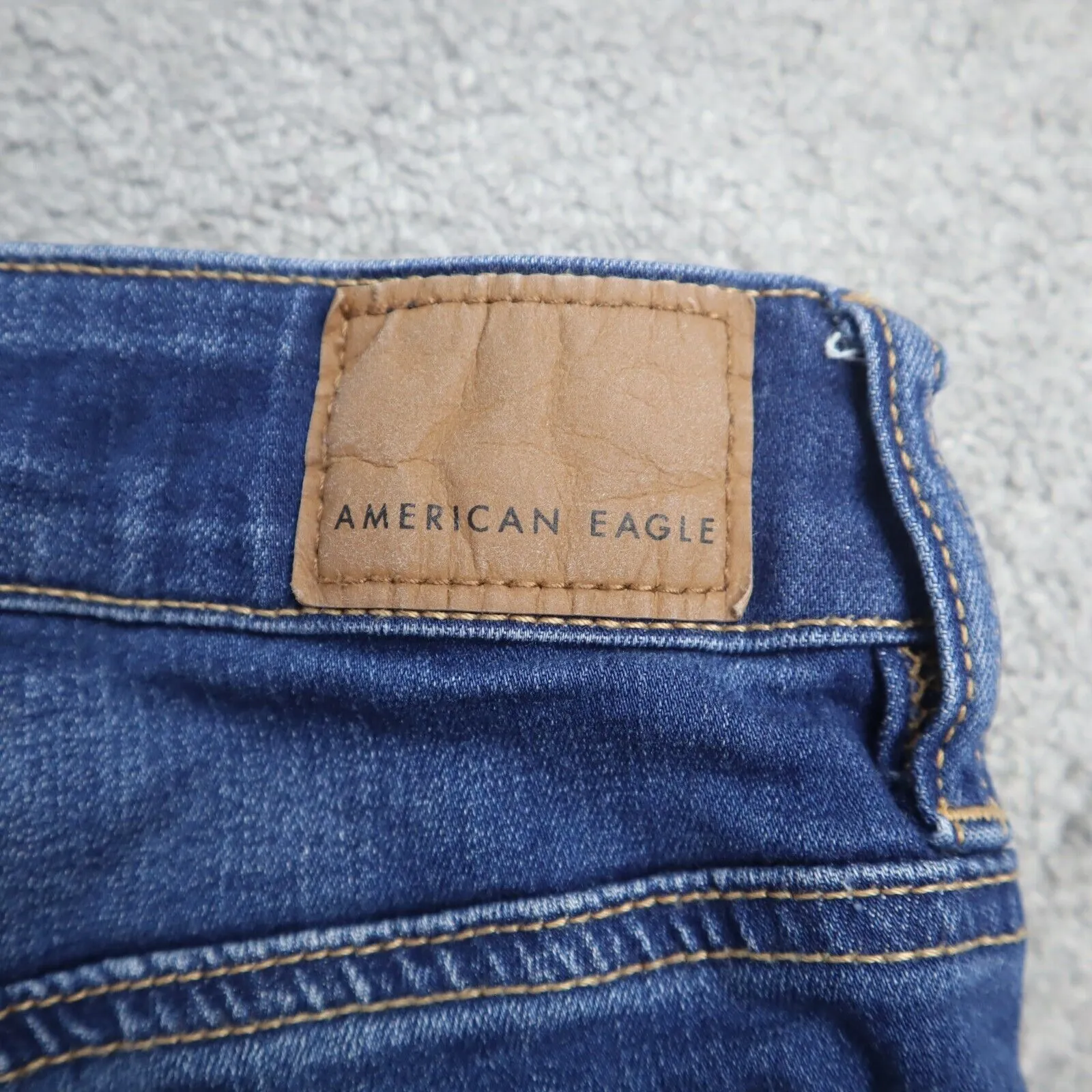 American Eagle Womens Jeans Denim Stretch Skinny Leg Mid Rise Blue Size 4