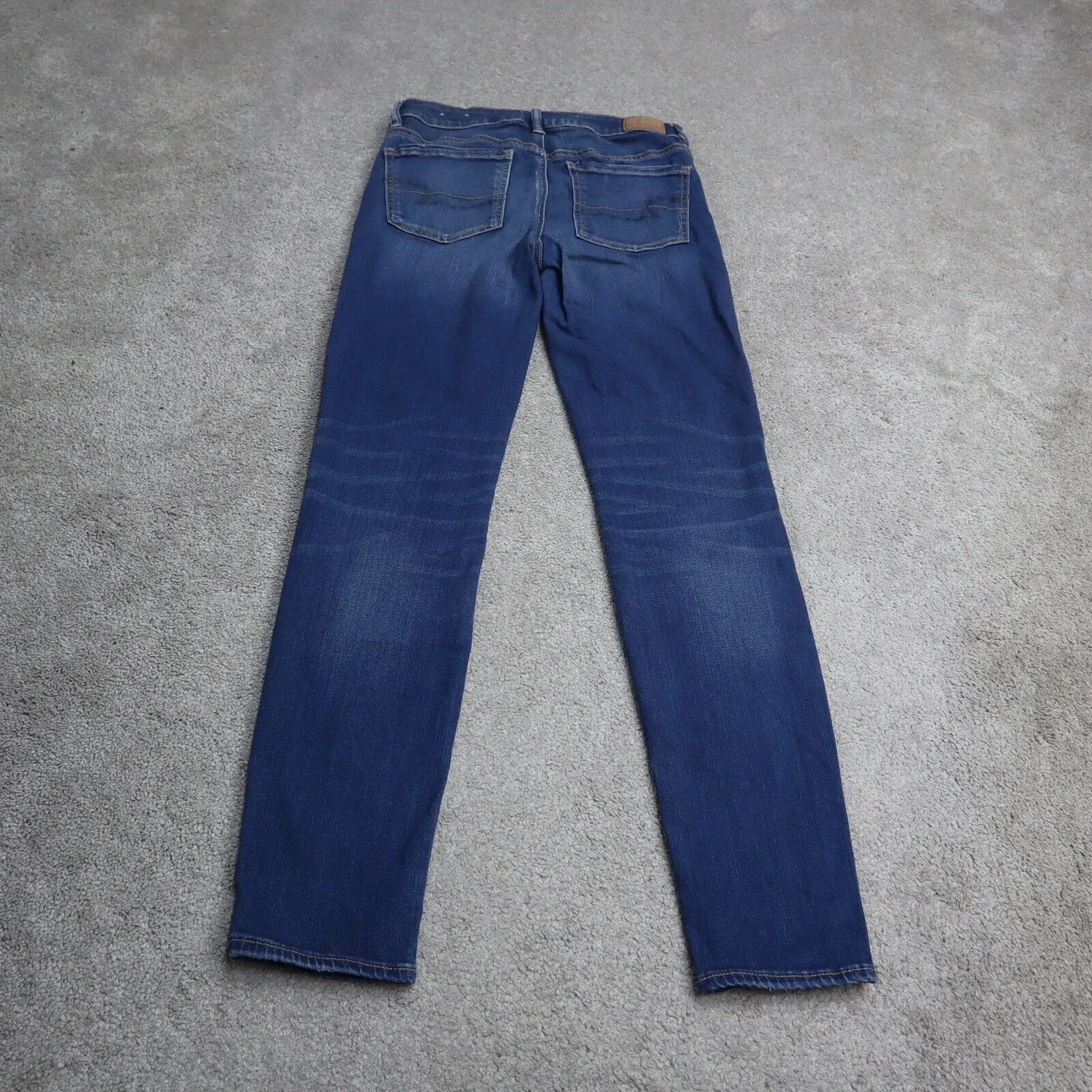 American Eagle Womens Jeans Denim Stretch Skinny Leg Mid Rise Blue Size 4