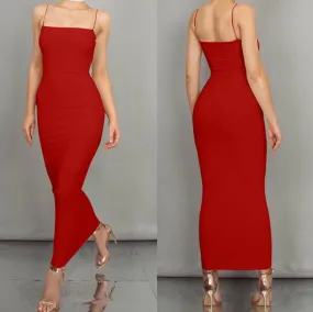 Bodycon Spaghetti Strap Maxi Dress