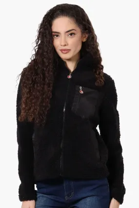 Canada Weather Gear Sherpa Zip Up Lightweight Jacket - Black