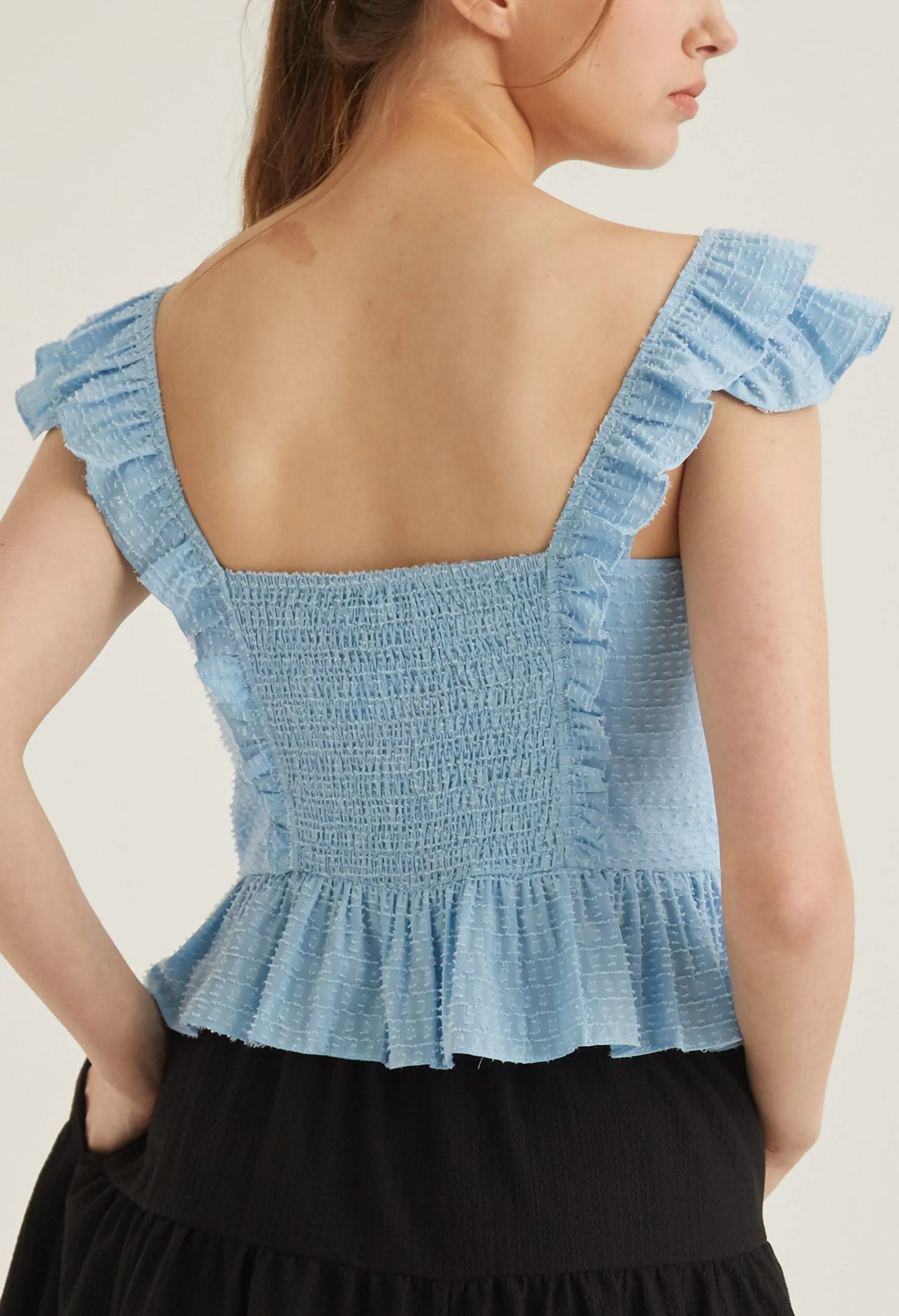 Cap Sleeve Vintage Peplum Top