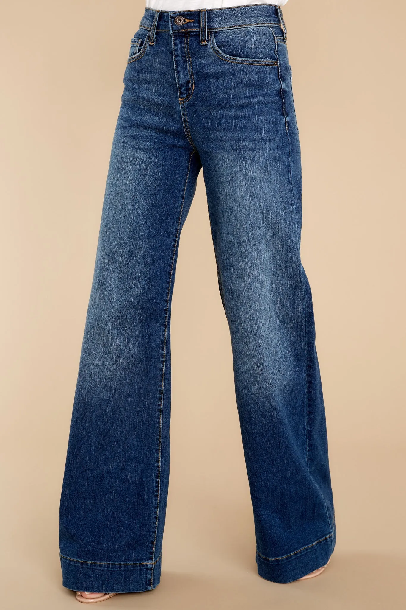 Change Is Good Dark Wash Wide Leg Jeans