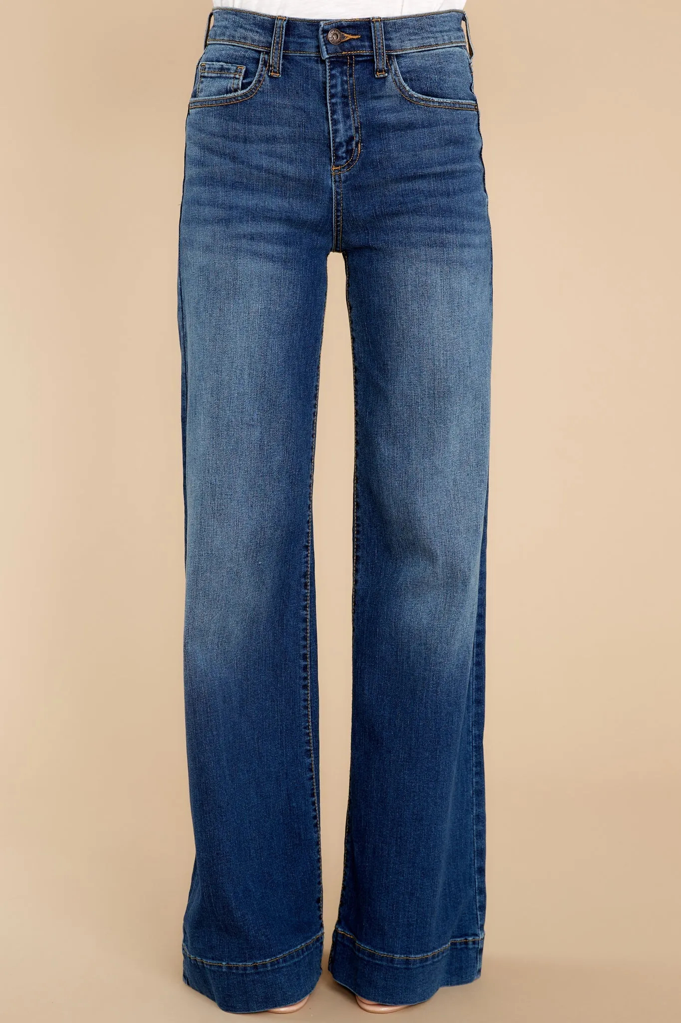 Change Is Good Dark Wash Wide Leg Jeans