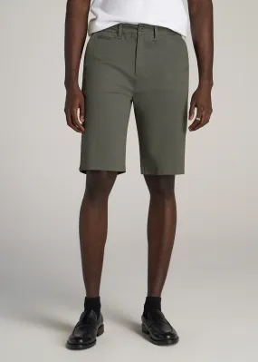 Chino Shorts for Tall Men in Spring Olive