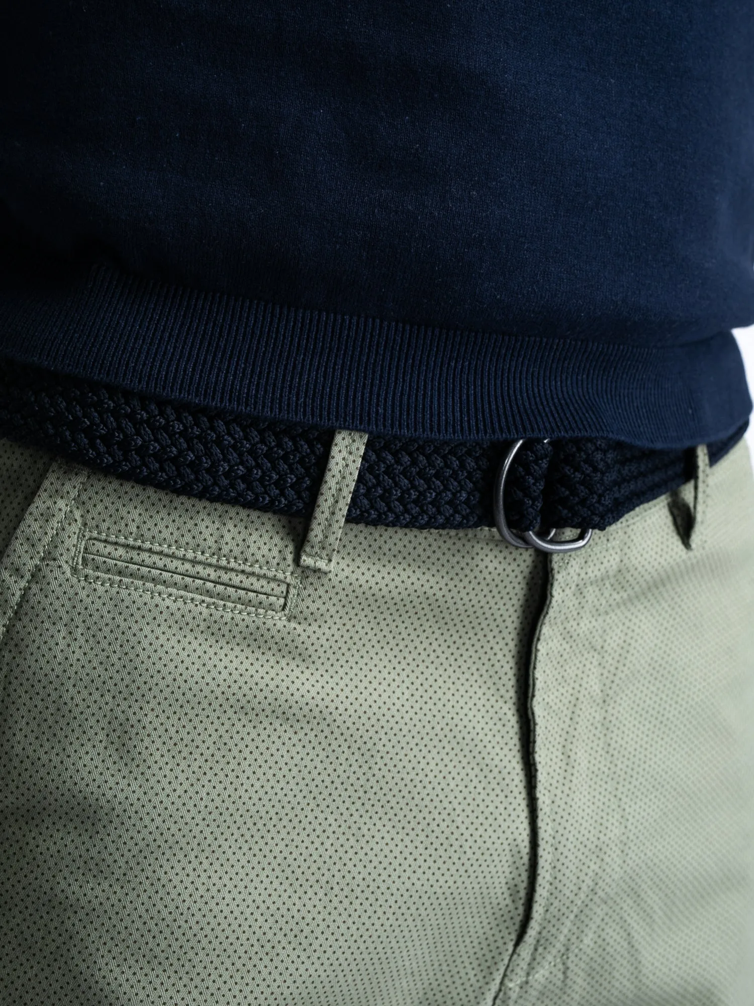 Chino Shorts with Belt Breezeify