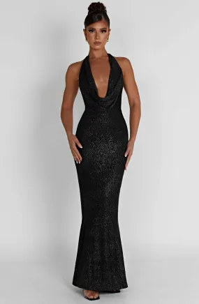 Chrishelle Maxi Dress - Black Sparkle