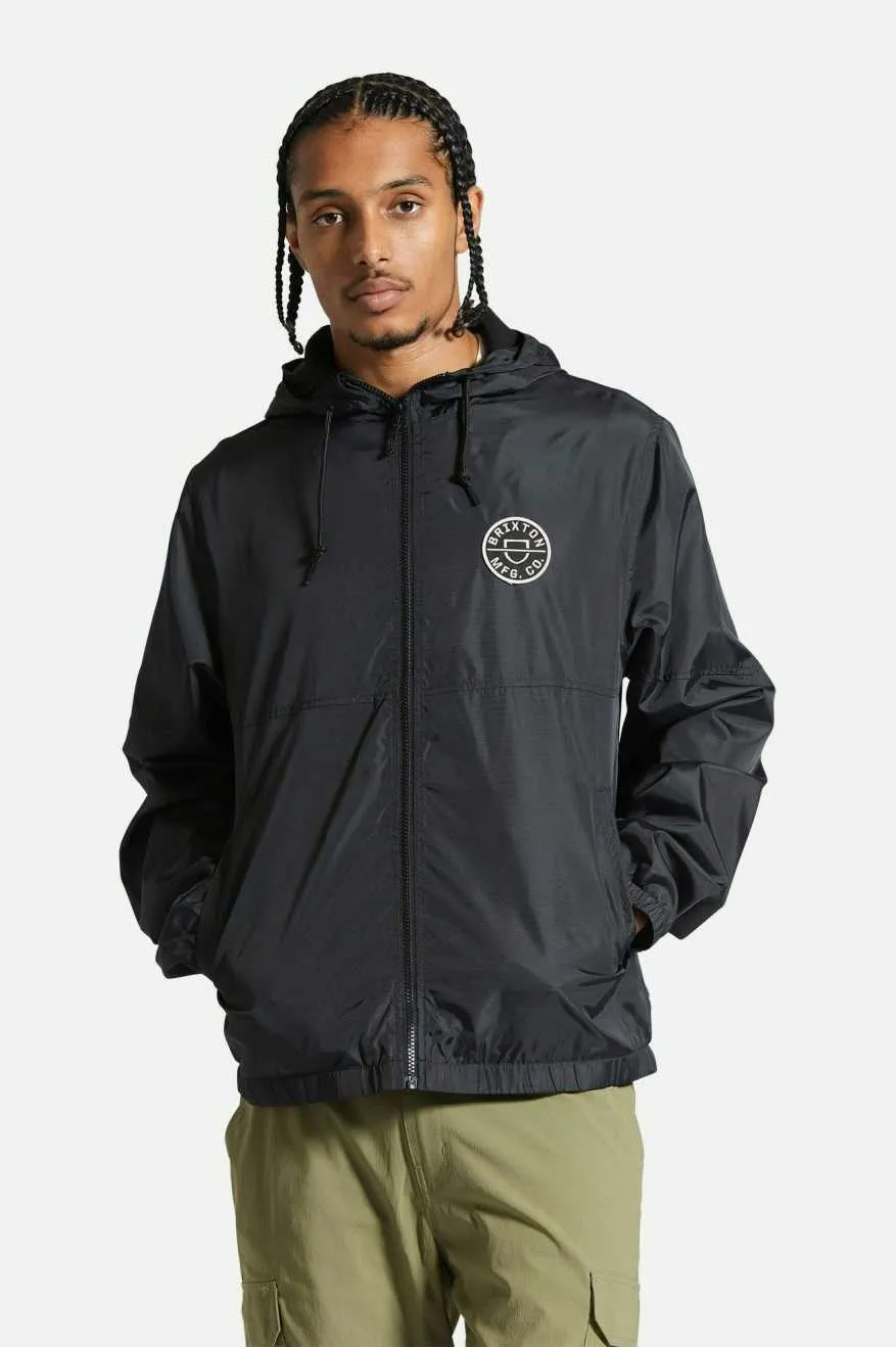 Claxton Crest Lightweight Jacket - Black/Black