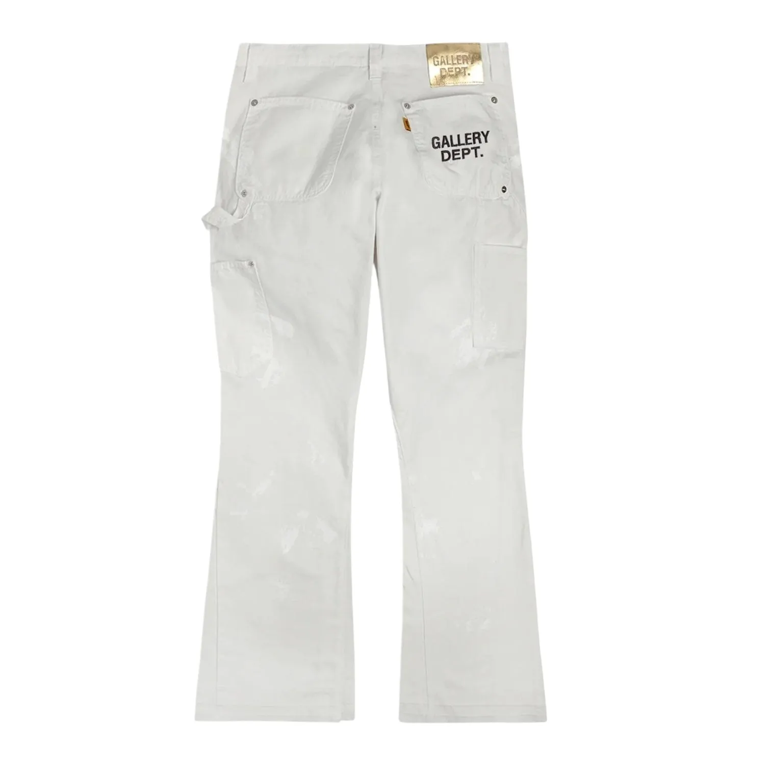 Gallery Department Stadium Uniform Flare Carpenter Jeans White