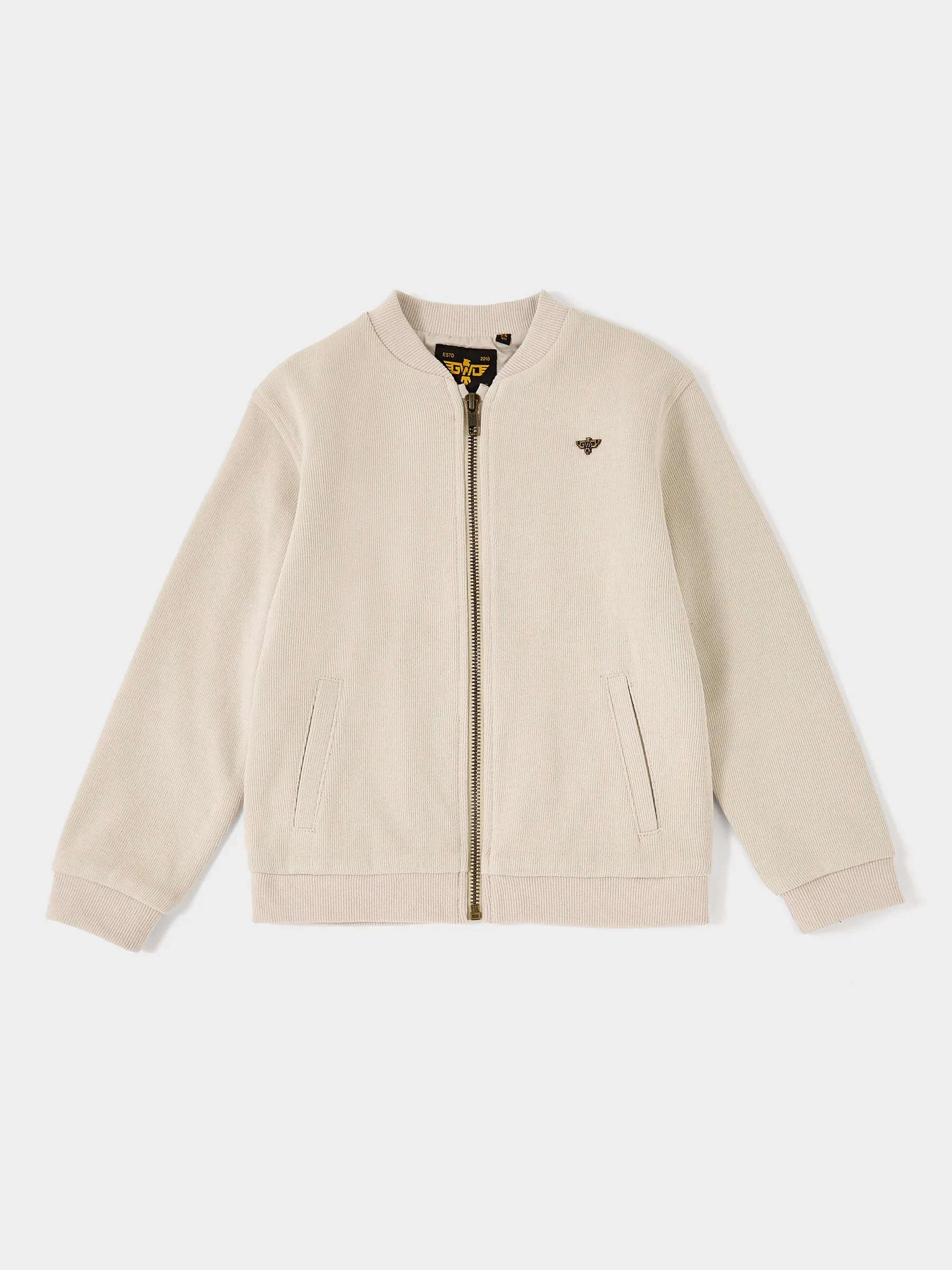 GWD Santiago Cream Zip Knit Bomber