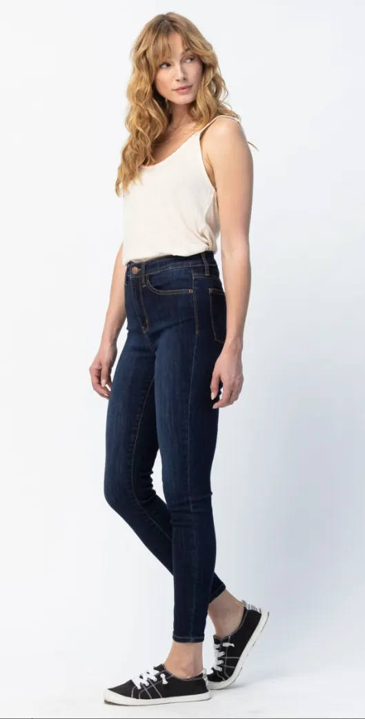 Hi Waist Back Phone Yoke Seam Skinny