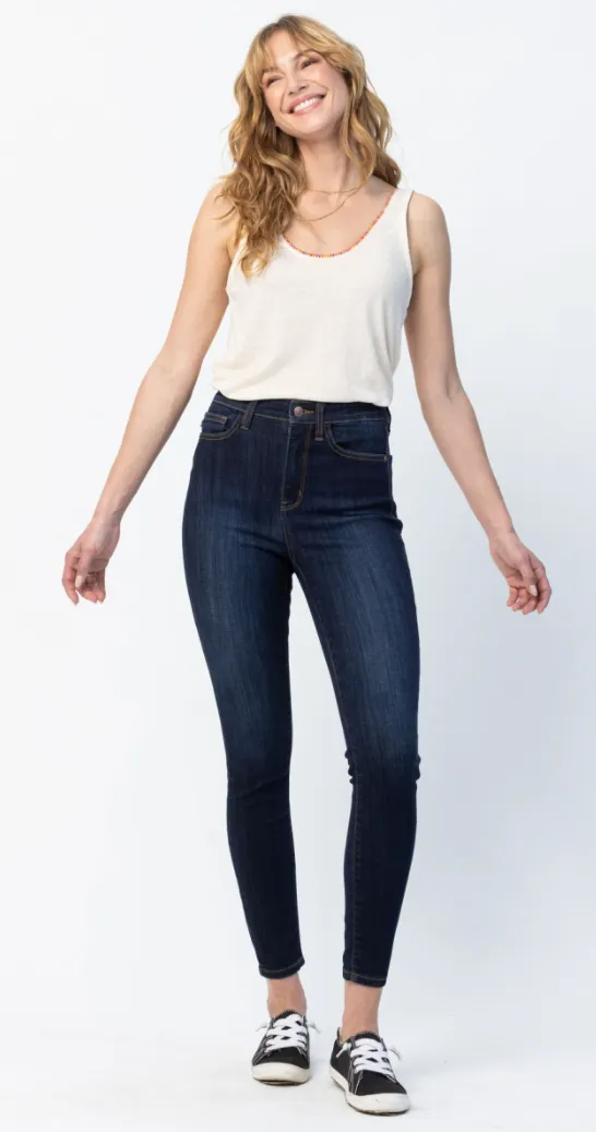 Hi Waist Back Phone Yoke Seam Skinny