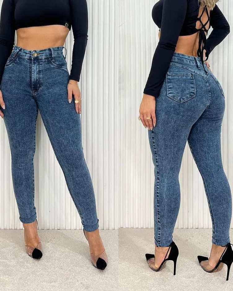 High-Waist Jeans mit Tummy-Control und Po-Formung