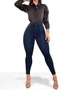 Hohe Taille Skinny Slim Jeans