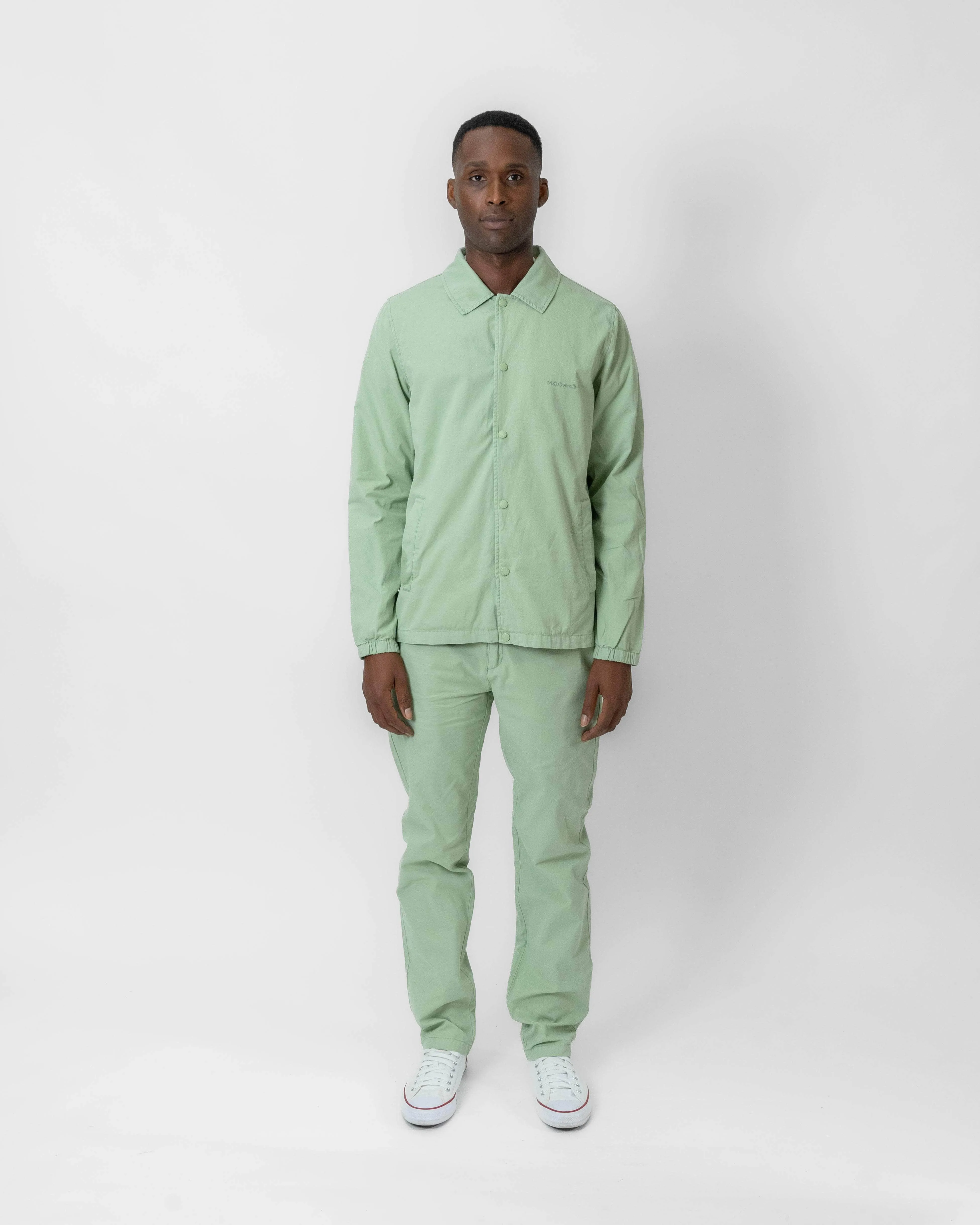 Lightweight Cotton Coach Jacket Dark Mint