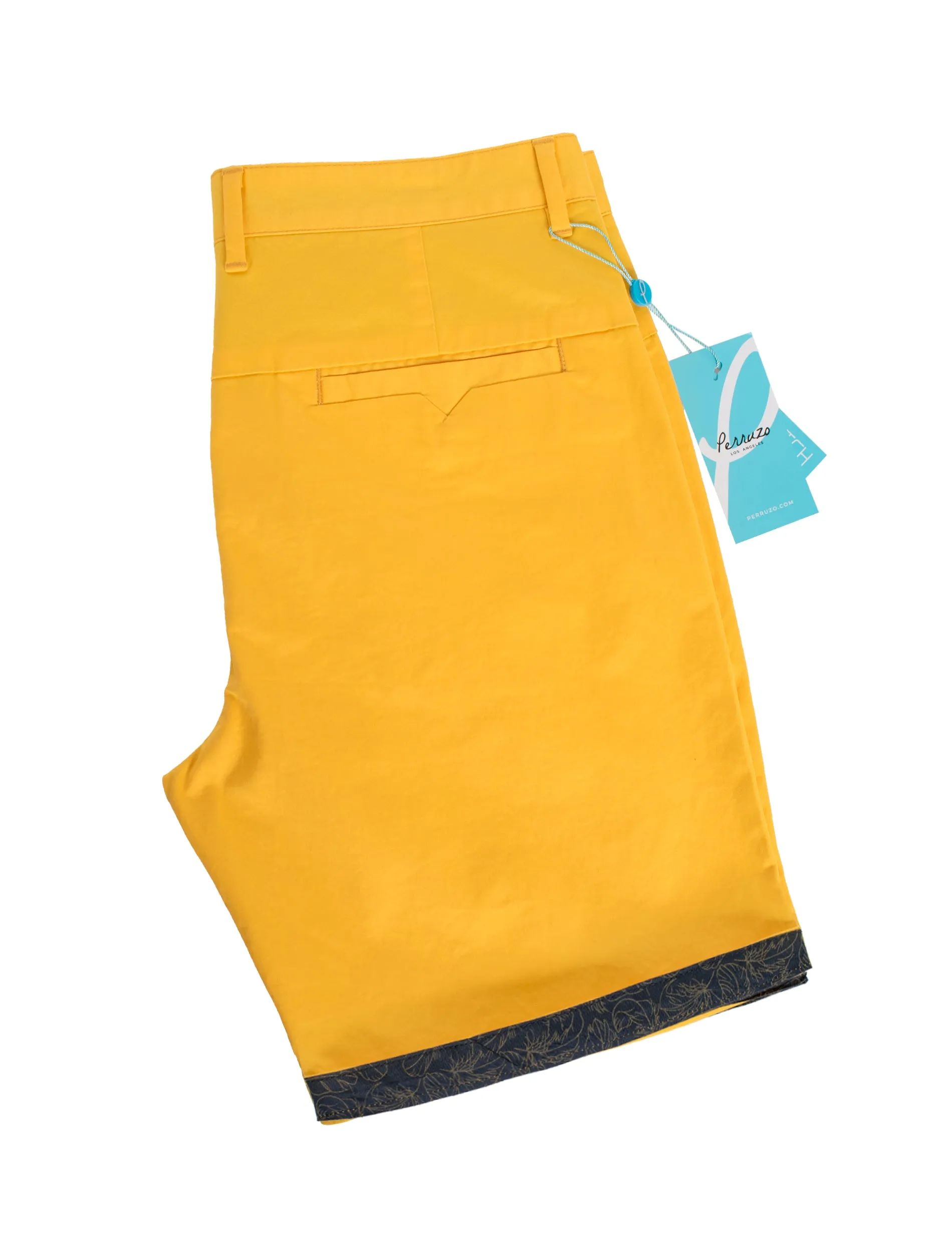 Men's cotton stretch Chino Shorts, Canary 5100