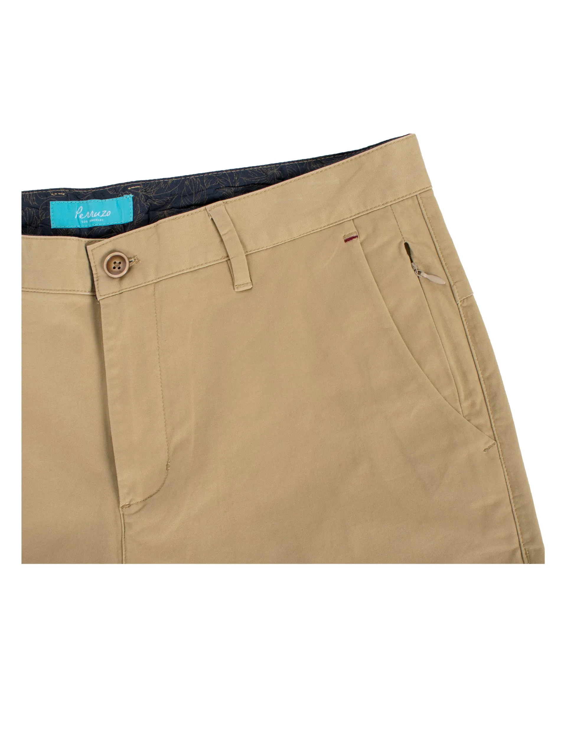 Men's cotton stretch Chino Shorts Khaki 5100