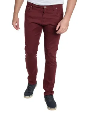 Men's Skinny Jeans in Burgundy