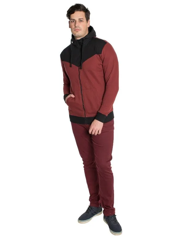 Men's Skinny Jeans in Burgundy