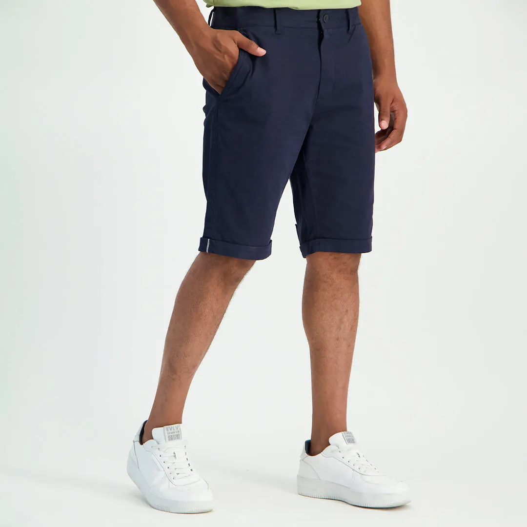 MENS ZAFF NAVY CHINO SHORTS (GARMENT-DYED)