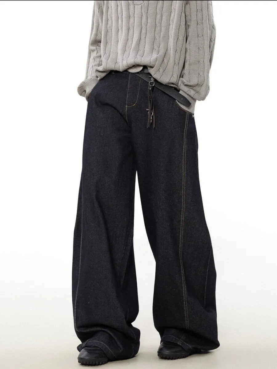 【MRNEARLY】wide-legged loose jeans  na1750