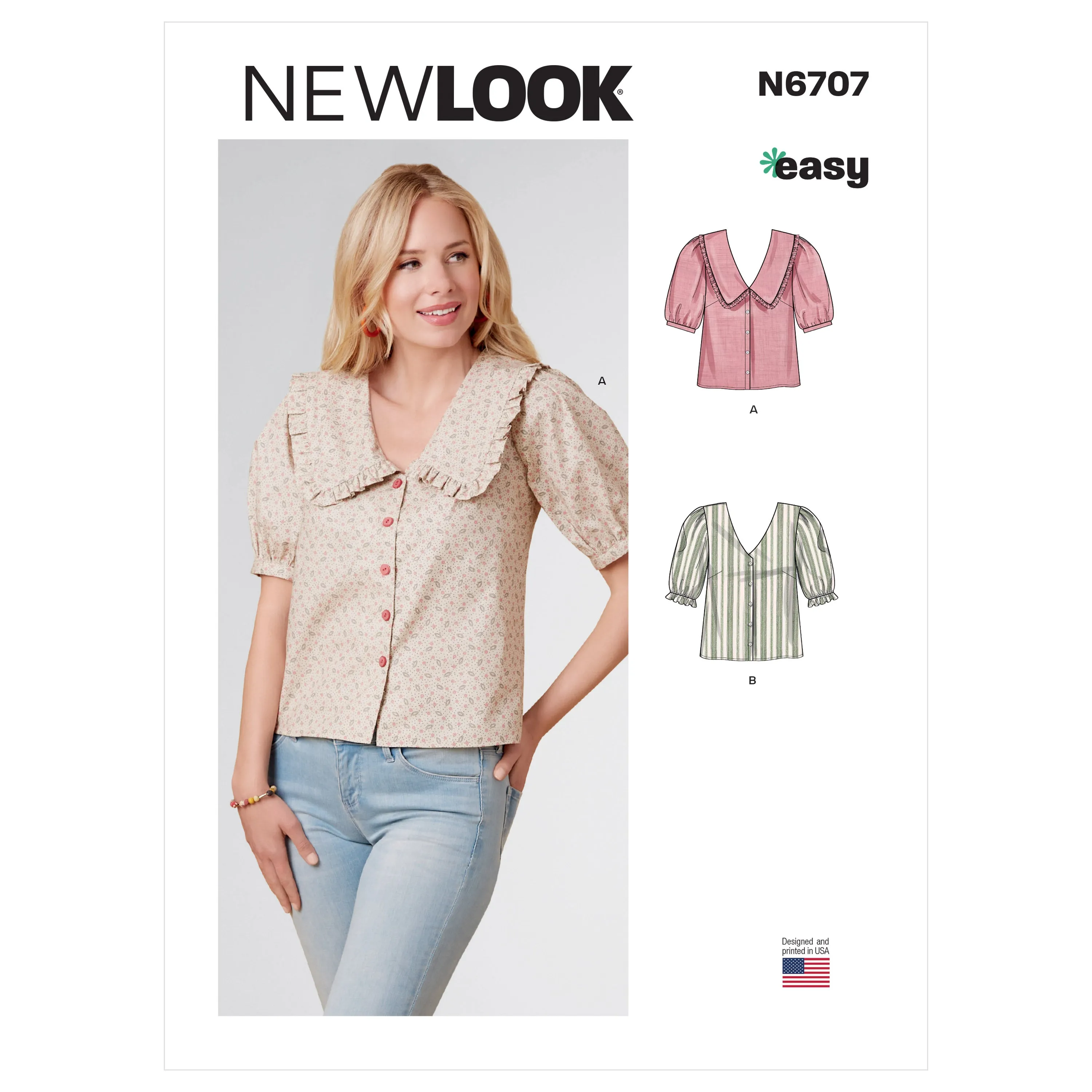 New Look Sewing Pattern 6707 Misses' Tops