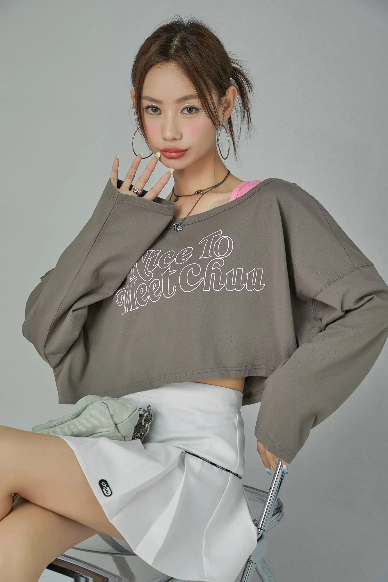 Nice To Meet Chuu Off Shoulder Top