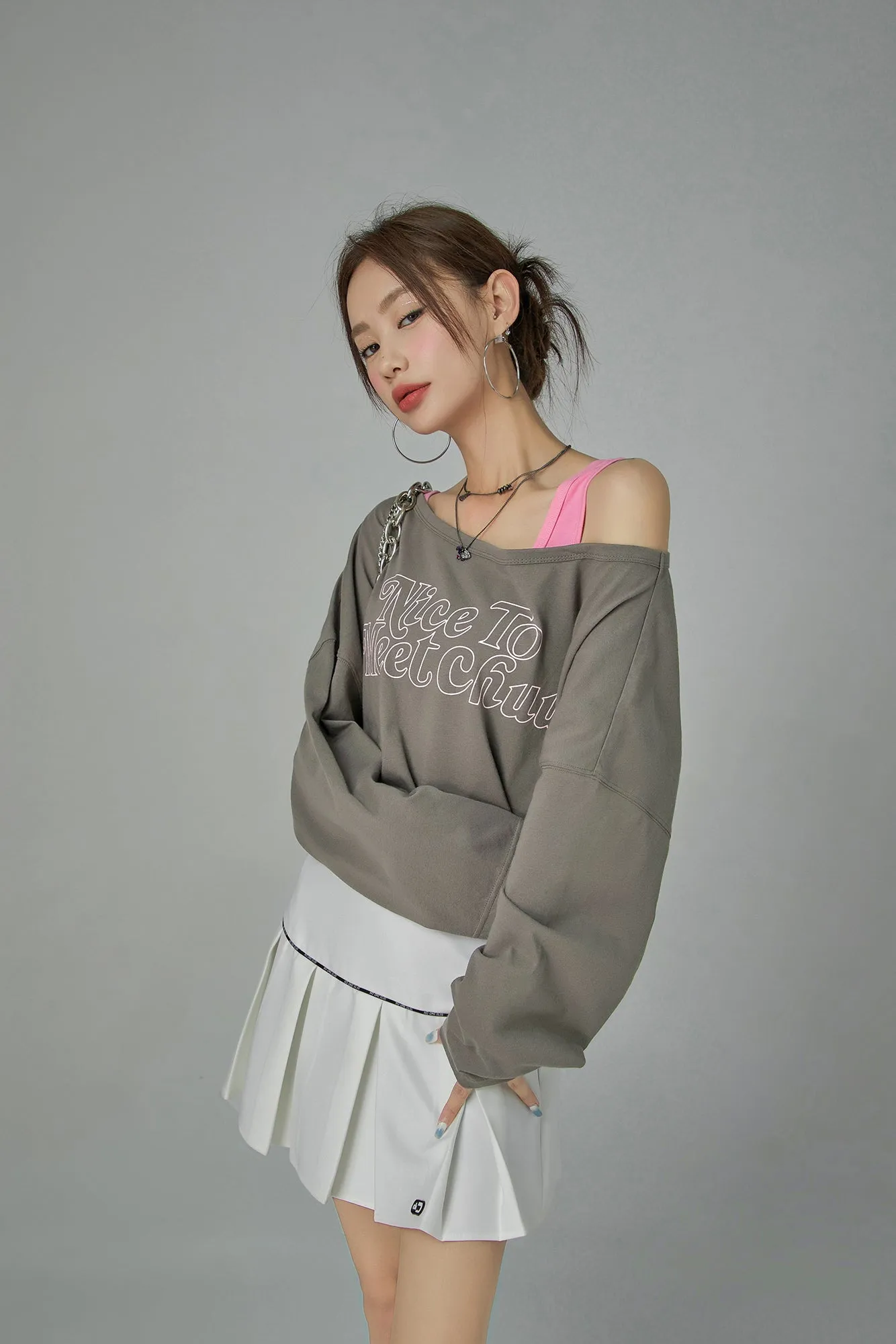 Nice To Meet Chuu Off Shoulder Top