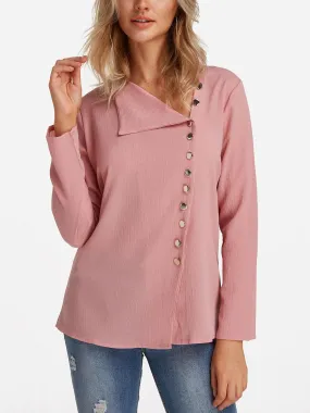 OEM ODM V Neck Irregular Fashion Shirt