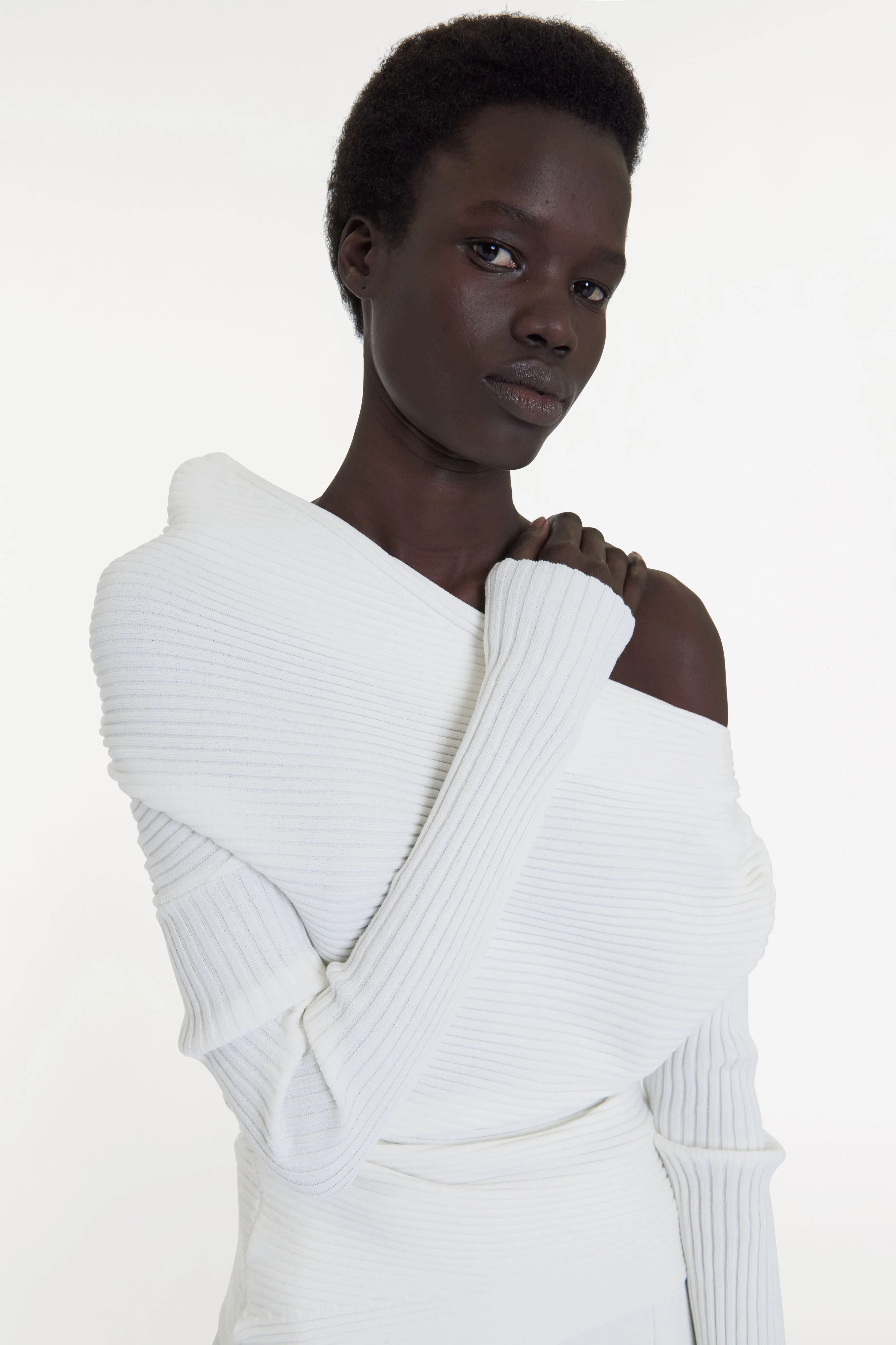 Off Shoulder Sweater Ivory