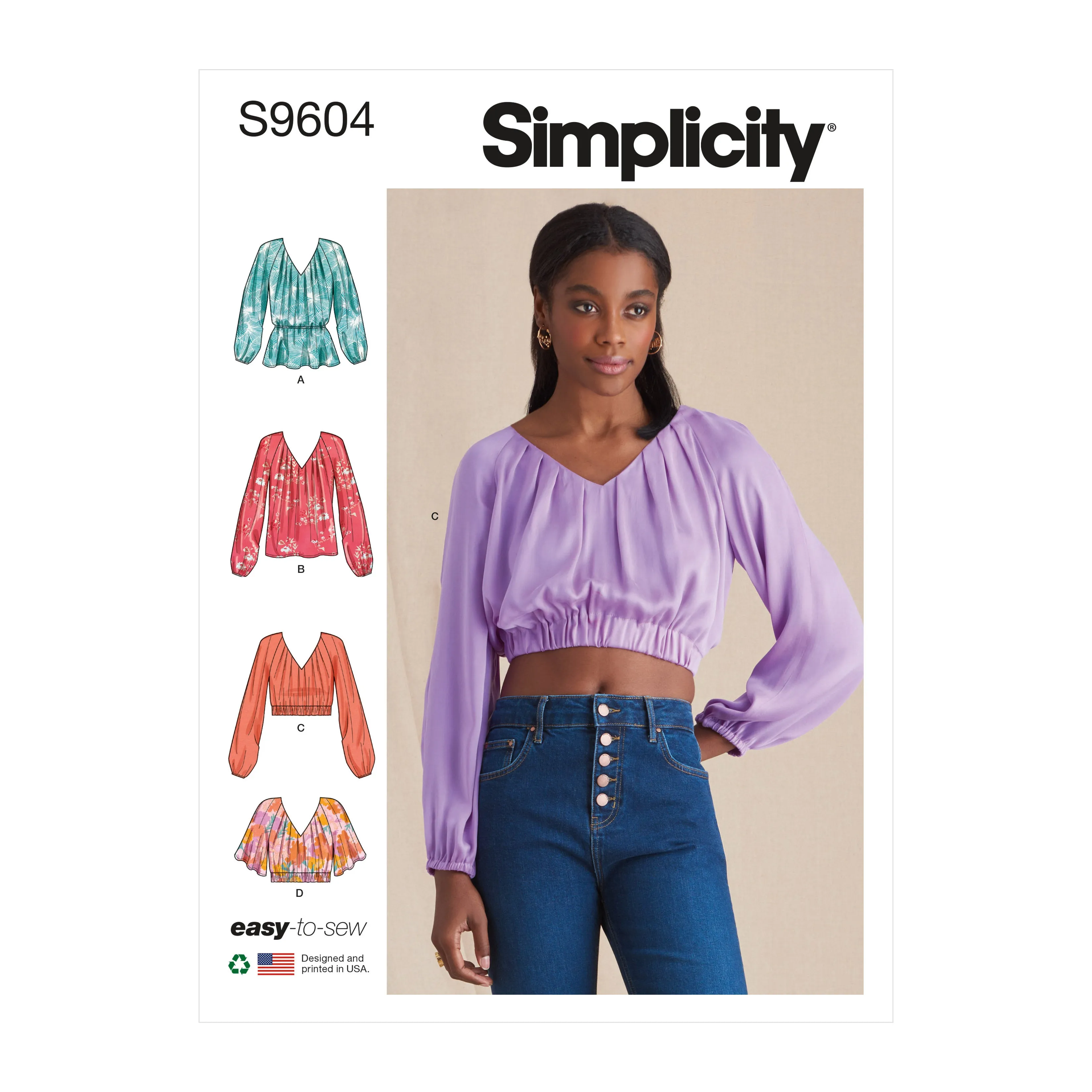 Simplicity Pattern SS9604 Misses' Blouses