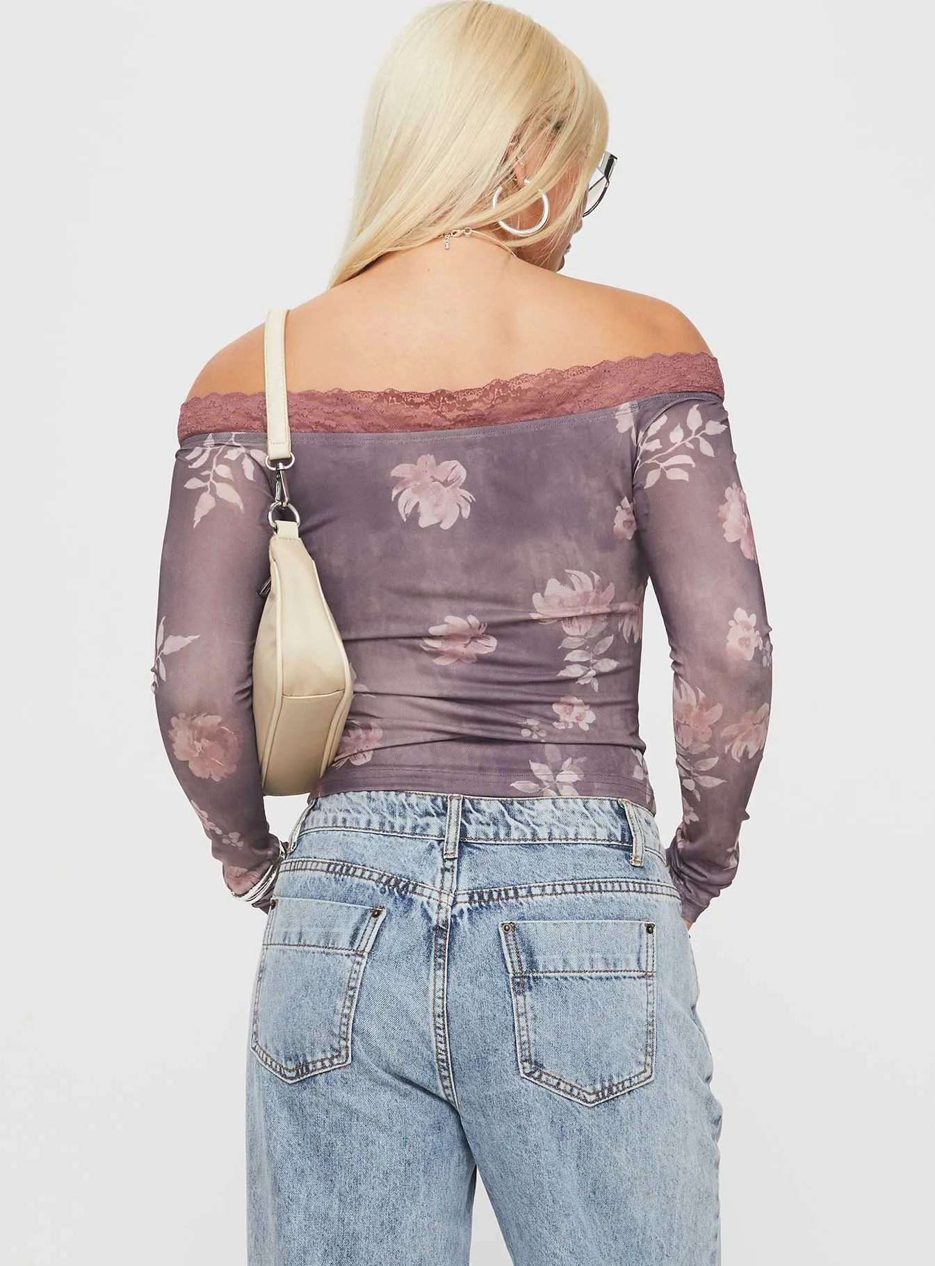 Syracruse Off The Shoulder Top Purple