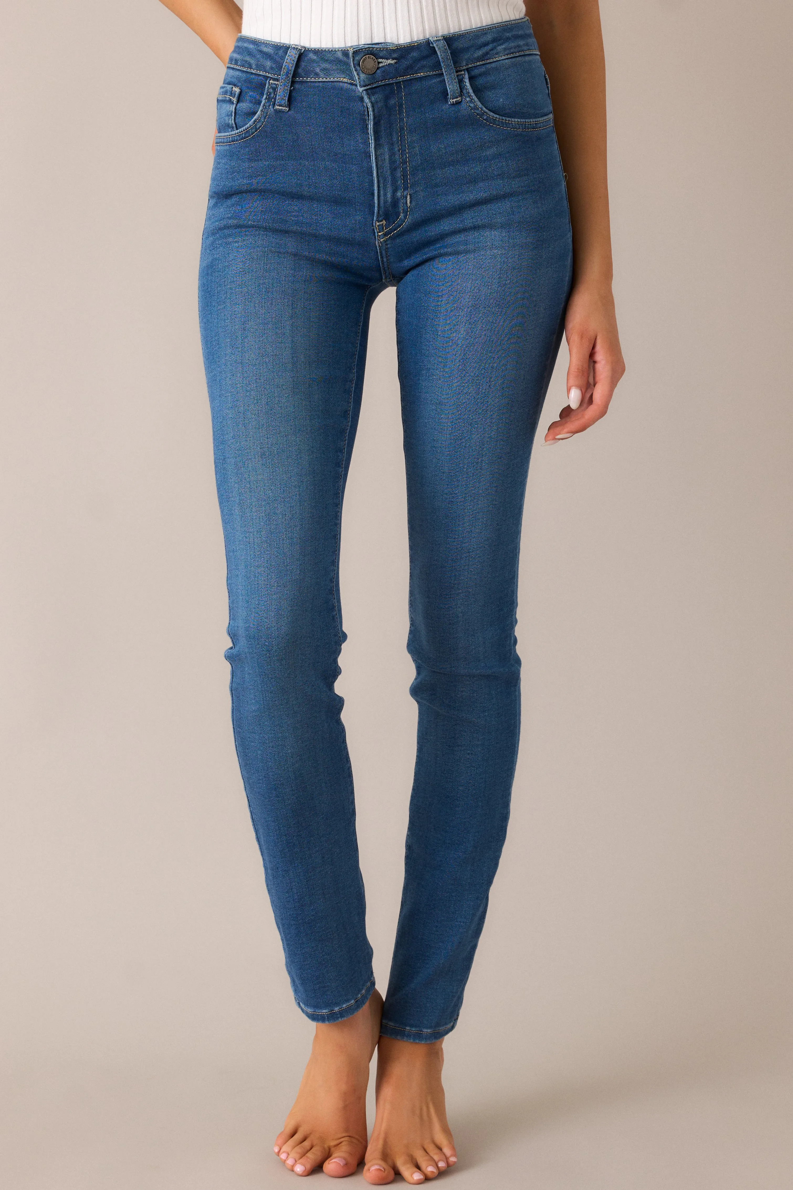 Take A Moment Medium Wash Skinny Jeans