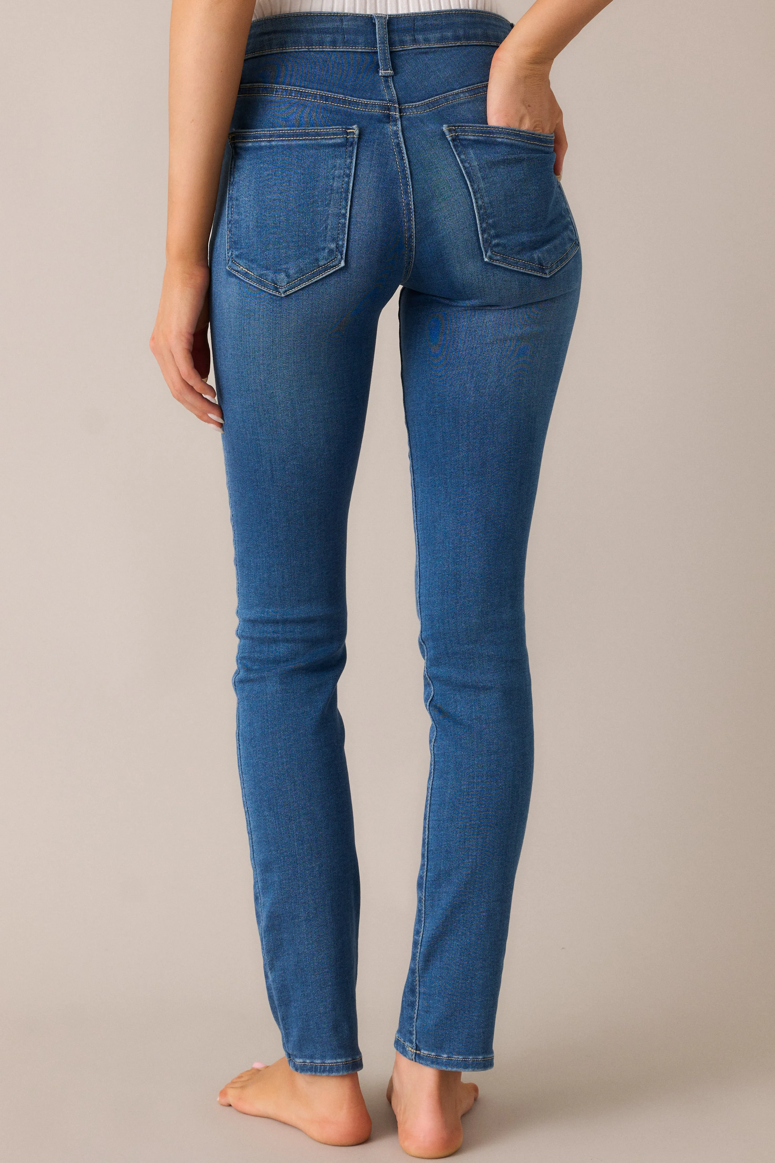 Take A Moment Medium Wash Skinny Jeans