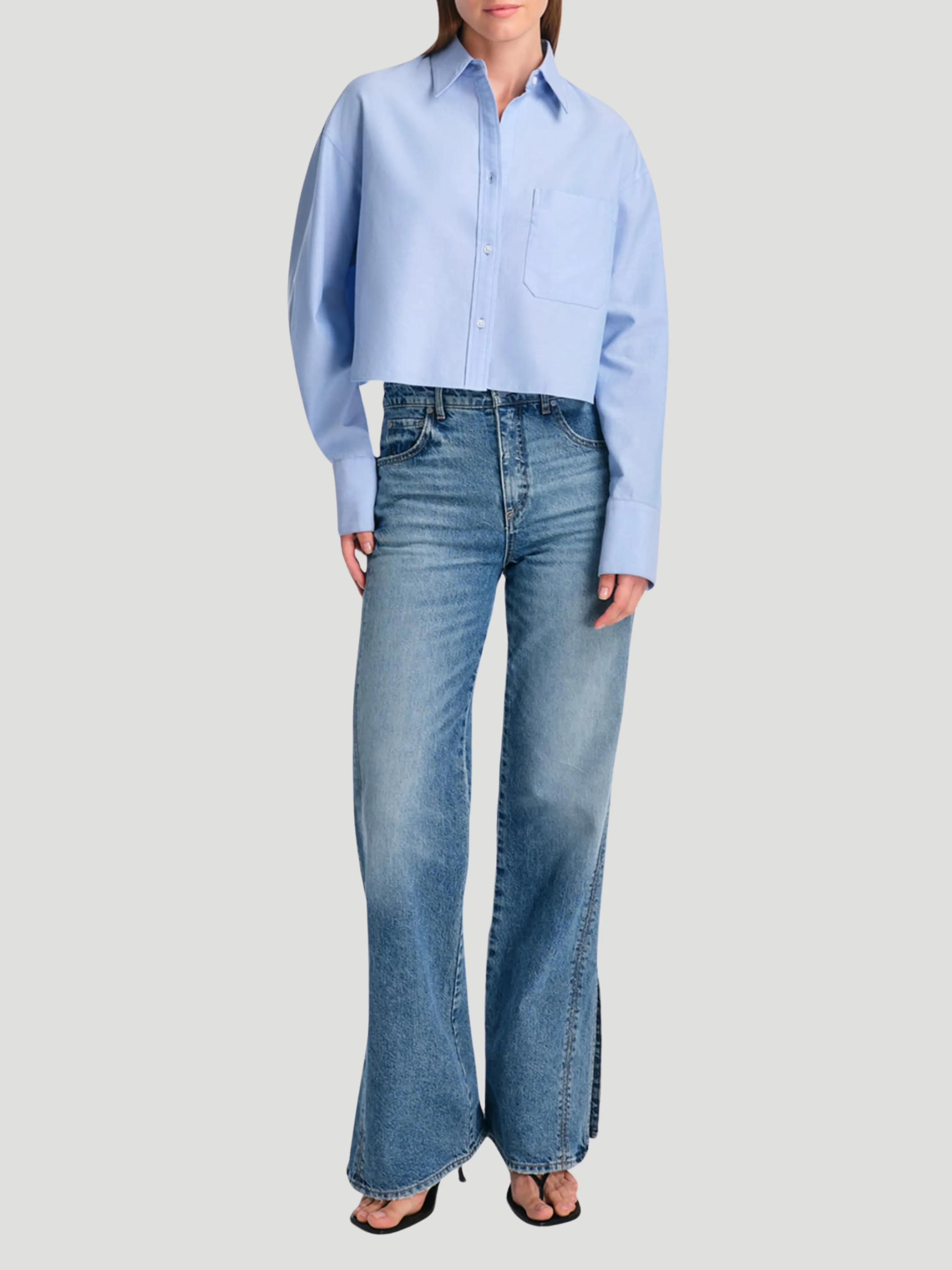 Tangled Up In Blue Wide Leg Jeans in Vintage Wash