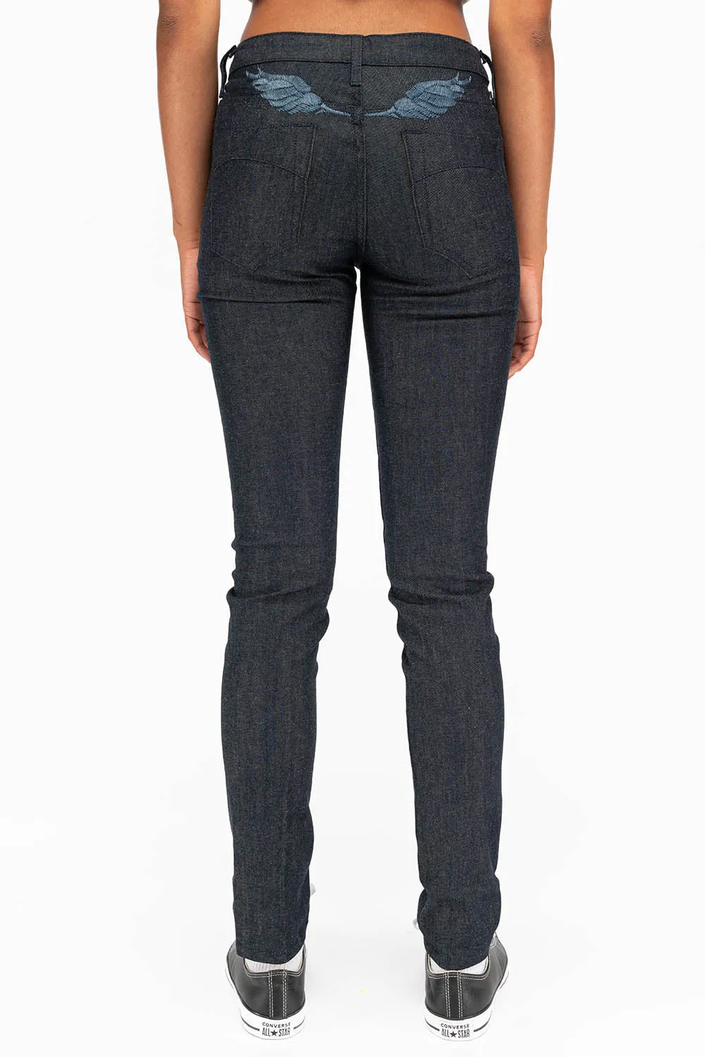 WOMENS CLASSIC 5 POCKET SKINNY JEANS IN RAW