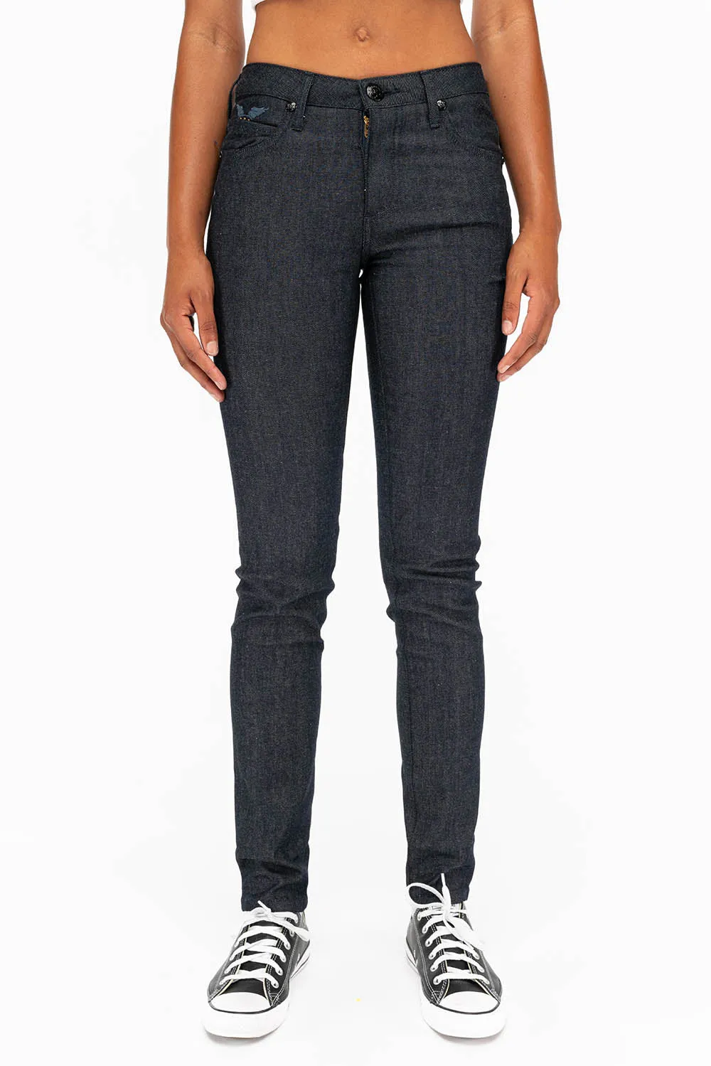 WOMENS CLASSIC 5 POCKET SKINNY JEANS IN RAW