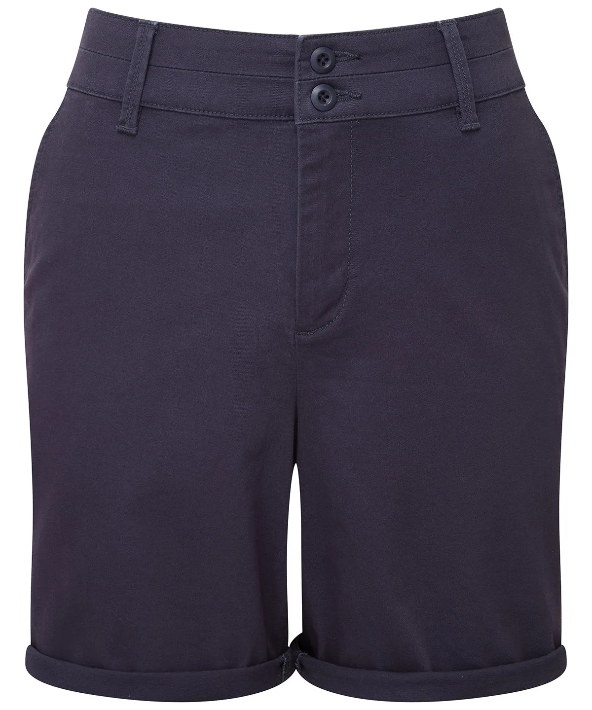 Womens lightweight chino shorts | Navy