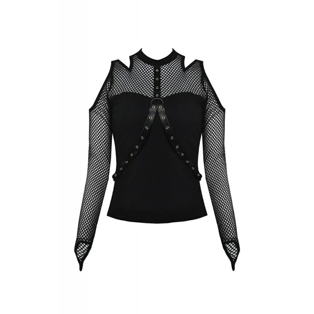 Women's Punk Off-shoulder Sexy Mech Sleeved Tops